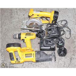 THREE PC DEWALT 12 VOLT