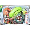 Image 1 : LARGE TOTE OF ASSORT. EXTENSION CORDS AND OTHERS
