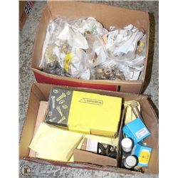 TWO BOXES OF ASSORT. THREADED FITTINGS PLUMING