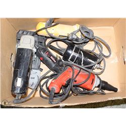 BOX OF MIXED DRILLS AND SANDER