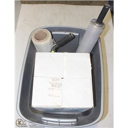 TOTE OF SHIPPING GOODS