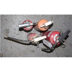 LOT OF 4 ASSORTED FIRE EXTINGUISHERS