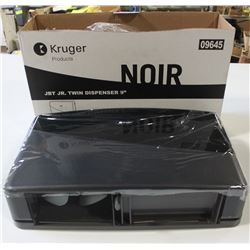 NEW KRUGER JR. TWIN DISPENSER 9" BLACK