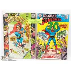 2 COLLECTORS GIANT COMICS SUPERBOY AND SUPERMAN