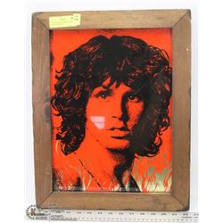 1970'S DOORS MORRISON GOLD FOIL GLASS PORTRAIT