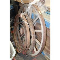 LOT OF ASSORTED WAGON WHEELS AS IS