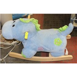 SOFT CUDDLY HIPPOPOTAMUS ROCKING RIDER WITH EASY