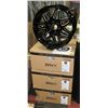 Image 1 : 4 NEW IN THE BOX ENVY WHEELS, BLACK & CHROME RIMS