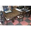 Image 1 : DINING TABLE WITH 4 CHAIRS AND 1 LEAF 78X42X30