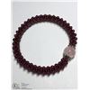 Image 2 : 3) STERLING SILVER GARNET FLEXIBLE BRACELET