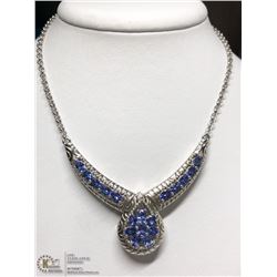8) STERLING SILVER TANZANITE NECKLACE
