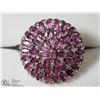Image 1 : 12) STERLING SILVER ENHANCED RUBY RING SIZE 8.25