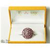 Image 2 : 12) STERLING SILVER ENHANCED RUBY RING SIZE 8.25