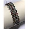 Image 2 : 13) STERLING SILVER TOURMALINE BRACELET