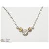 Image 1 : 14) 10/14KT GOLD DIAMOND PENDANT NECKLACE