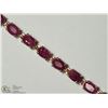Image 1 : 17) STERLING SILVER ENHANCED RUBY BRACELET