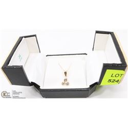 24) 10/14KT GOLD BROWNISH YELLOW DIAMOND NECKLACE