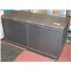 Image 1 : PATIO FURNITURE STORAGE BENCH W/ WICKER STYLE TOP