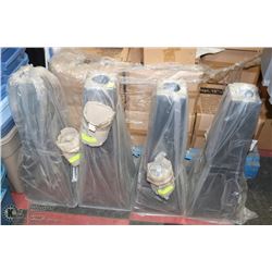 GROUP OF 4 OUTDOOR LANTERNS - ONE MISSING A PIECE