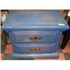 Image 1 : BLUE PINE 2 DRAWER NIGHT STAND, 28X16X24