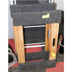 PAIR OF 4 WHEEL DOLLIES.