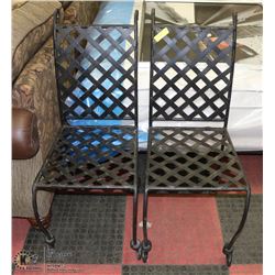 SET OF 2 WROUGHT IRON GARDEN CHAIRS