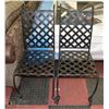 Image 1 : SET OF 2 WROUGHT IRON GARDEN CHAIRS