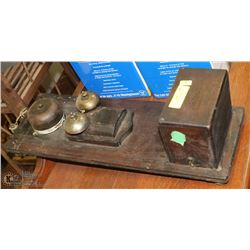 ANTIQUE WALL PHONE RINGER.