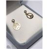 Image 2 : 26) 10KT GOLD WHITE SAPPHIRE EARRINGS