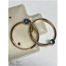 28) 14KT GOLD SAPPHIRE EARRINGS
