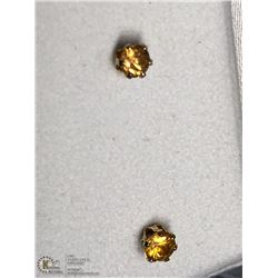 38) 14KT GOLD YELLOW SAPPHIRE EARRINGS