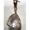 Image 1 : 39) 14KT GOLD ROSE QUARTZ PENDANT