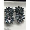 Image 1 : 40) STERLING SILVER BLUE SAPPHIRE EARRINGS
