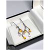 Image 2 : 43) 14KT GOLD SAPPHIRE EARRINGS
