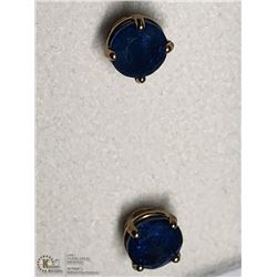 46) 10KT GOLD SAPPHIRE EARRINGS