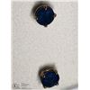 Image 1 : 46) 10KT GOLD SAPPHIRE EARRINGS