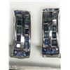 Image 1 : 48) STERLING SILVER BLUE SAPPHIRE EARRINGS