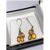 Image 2 : 49) 14KT GOLD YELLOW SAPPHIRE EARRINGS
