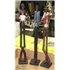 Image 1 : 3 FOLK ART MUSICIAN FIGURES - 24" TALL