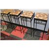 Image 1 : GROUP OF 4 TILE TOP END TABLES