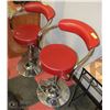 Image 1 : PAIR OF RED LEATHERETTE AND CHROME HYDRAULIC LIF