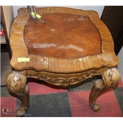 CAR STYLE END TABLE - AS IS 27 X 27 X 26