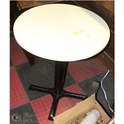 CAST IRON BASE LUNCH ROOM TABLE, 24 X 30