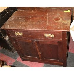 ANTIQUE WASH STAND CABINET. 30 X 17 X 30