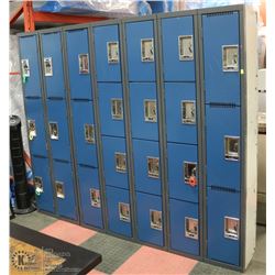 LOT WITH 7 BANKS OF LOCKERS - NOT ALL KEYS ARE
