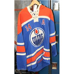 OILERS "EBERLE" SIZE LARGE OLD TIME HOCKEY HOODED