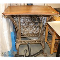 BAR TABLE WITH BUILT IN WINE RACK 36 X 24 X 42