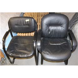 GROUP OF 2 ASSORTED WAITING ROOM CHAIRS