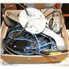 Image 1 : BOX OF ASSORTED POWER BARS, BARCODE SCANNER & MORE