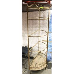 HEAVY METAL SHELF WITH GLASS